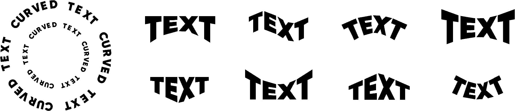 Text shapes Text shapes